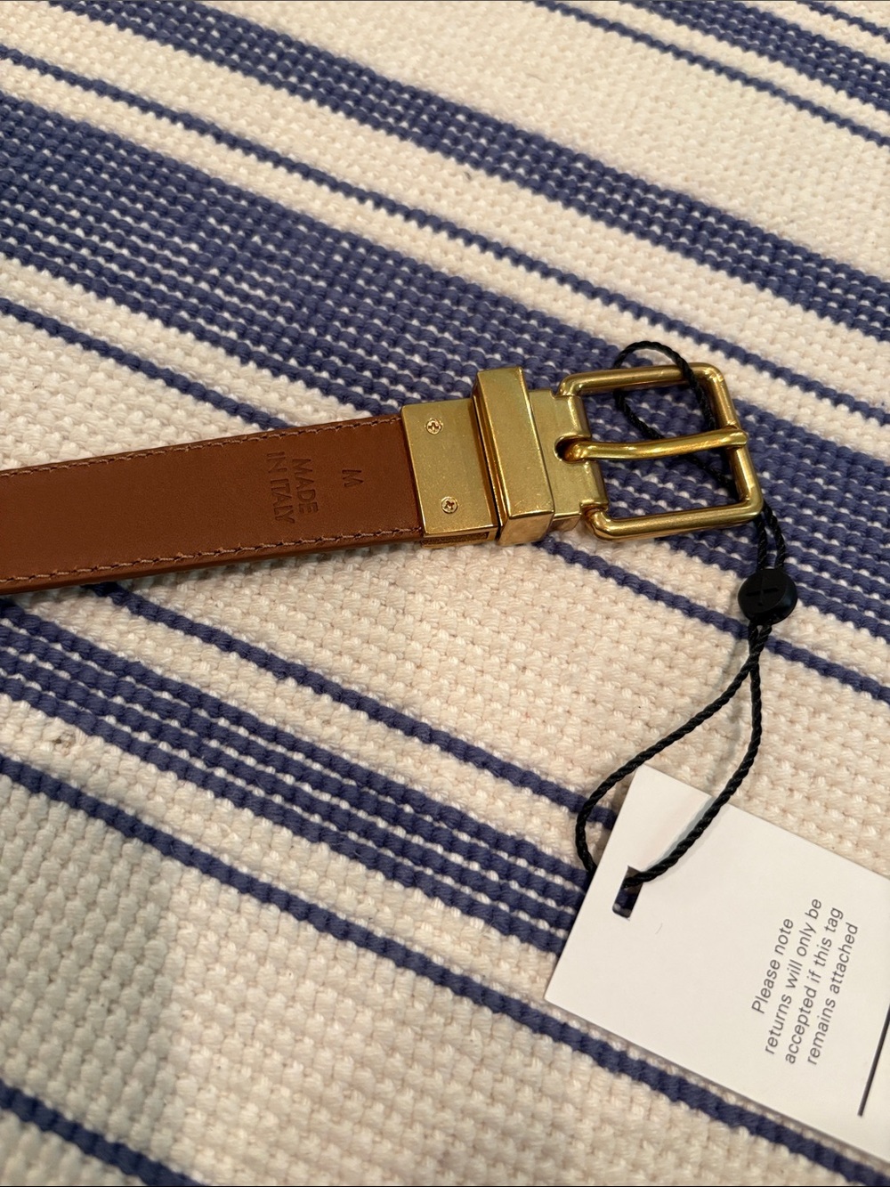 NWT ME+EM Suede Leather Reversible Belt in Mustard Tan Size M - Picture 8 of 9